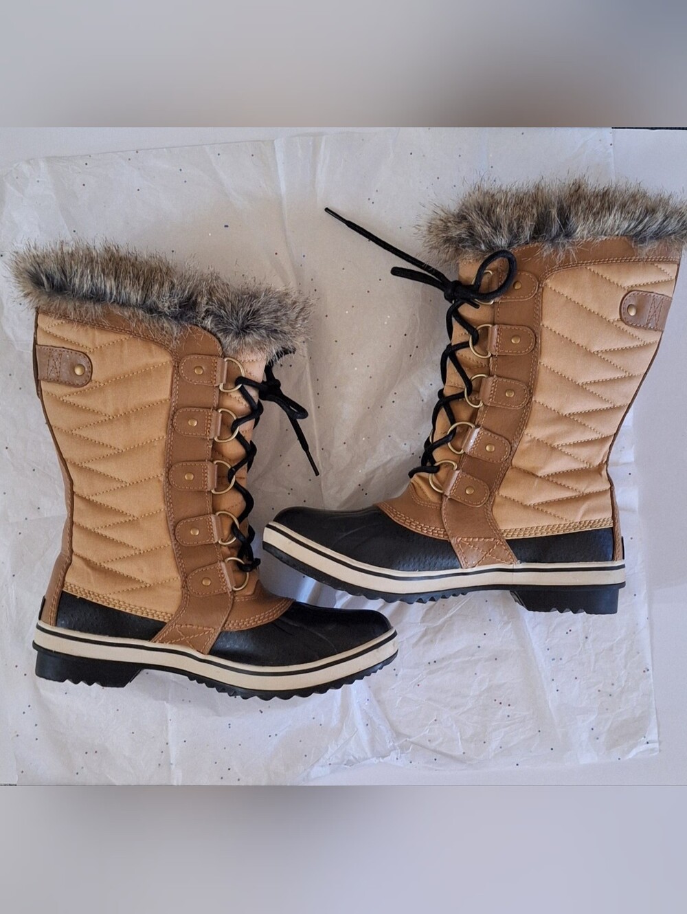 SOREL Women's Tofino II Waterproof Winter Snow Boots Curry /Fawn/Black/Tan Sz7.5 - Picture 7 of 13